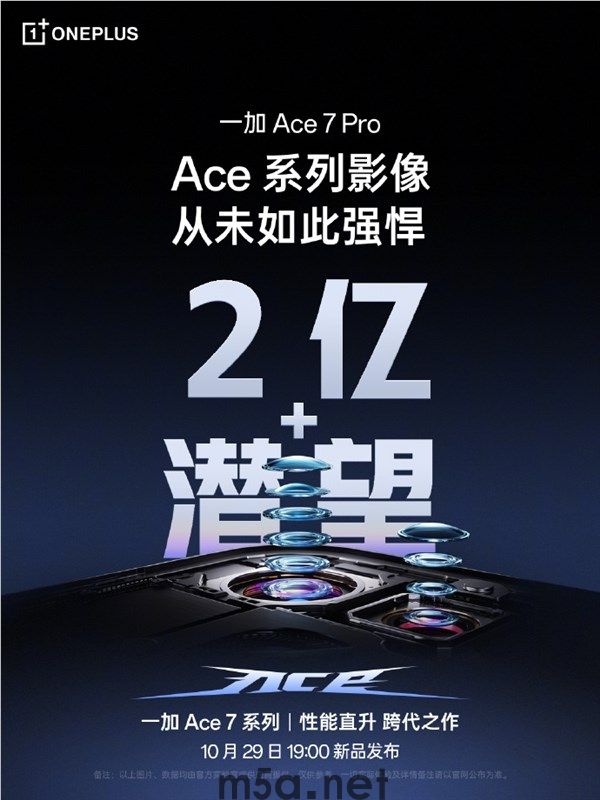 一加Ace 7 Pro影像大升级!同档2亿像素主摄+3.5倍潜望长焦(图1) 一加Ace 7 Pro影像大升级!同档唯一2亿像素主摄 3.5倍潜望长焦